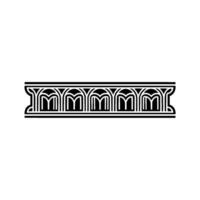 Art Deco Linear Border, Geometric Ornamentation - Art deco vector