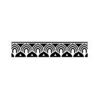 Geometric Deco Border, Elegant Pattern, Minimalist, Symmetrical - Linear vector