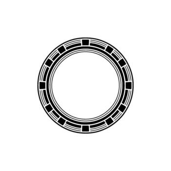 Geometric Circle Emblem, Minimalist, Circular Motif - Composition - Pattern vector