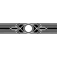 Art Deco Geometric Border, Streamlined Elegance - Art deco vector