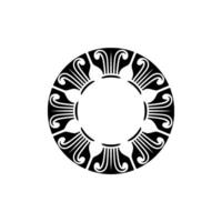 Circular Byzantine Ornament, Elegant Emblem vector