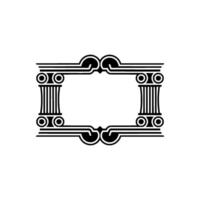 Art Deco Frame, Geometric Ornamentation, Vintage, Elegant Border, Retro vector