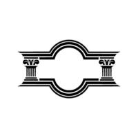 Elegant Archway with Classical Columns - Vintage Element vector