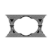 Art Deco Frame, Classical Ornamentation, Geometric vector