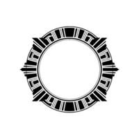 Geometric Deco Frame, Minimalist, Circular Motif, Illustration vector