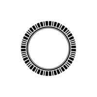 Minimalist Circular Frame, Retro Style, Gradient Background vector