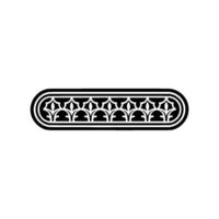 Gothic Ornament Border, Elegant Element - Floral vector