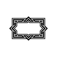 Art Deco Geometric Frame, Elegant Border, Pattern - Art deco vector
