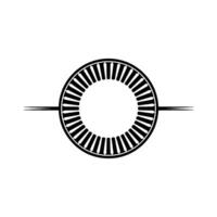 Geometric Radial Emblem, Minimalist, Circular Motif - Modern vector