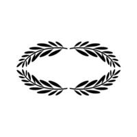 Elegant Olive Branch Wreath, Minimalist - Branches vector