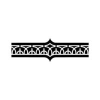 Intricate Black Border, Geometric Ornamentation, Vintage - Ornament vector