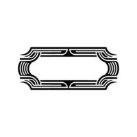 Art Deco Frame, Geometric Ornament, Elegant Border, Vintage, Line - Art deco vector