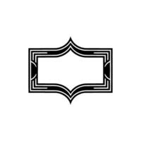 Art Deco Frame, Elegant Border, Vintage, Minimalist, Symmetry vector