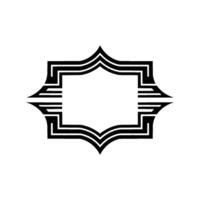 Geometric Deco Frame, Minimalist, Negative Space - Outline vector