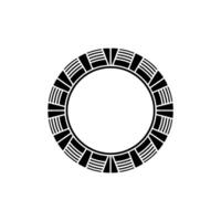 Geometric Portal Minimalist Circular Emblem - Circle vector