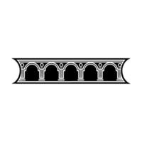 Classical Arch Motif, Minimalist, Elegant Border vector