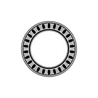 Minimalist Circular Emblem, Geometric, Modern, Monochrome vector