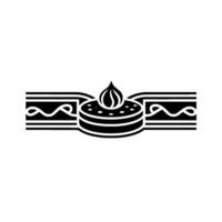 Stylized Diya Emblem, Minimalist, Festive Symbol vector