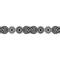 Intricate Celtic Border Repeating Knot and Floral vector