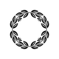 Elegant Laurel Wreath, Minimalist, Celebration Border vector