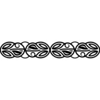 Intricate Celtic Border, Stylized Leaf - Ornament vector