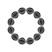 Geometric Bead Circle, Minimalist, Circular Motif, Beads vector