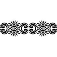 Intricate Black Ornamental Border, Spiraling vector