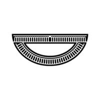 Geometric Crescent Moon, Minimalist - Monochrome vector