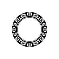 Geometric Tribal Frame, Minimalist - Circle - Pattern vector