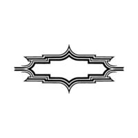 Geometric Deco Frame, Elegant Outline, Minimalist, Art - Pattern vector