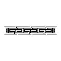 Intricate Geometric Border, Classical, Linear Pattern vector