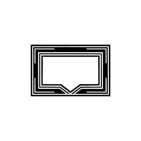 Geometric Frame, Minimalist, Elegant Outline, Modern - Abstract vector