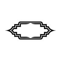 Geometric Deco Frame, Elegant Border, Minimalist, Outline - Pattern vector