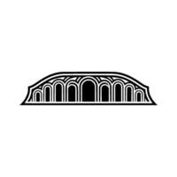 Geometric Bridge Silhouette, Minimalist vector