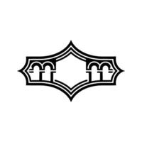 Geometric Scales Emblem, Vintage Style vector