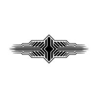 Geometric Zenith Abstract Tech Emblem, Minimalist vector