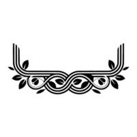 Elegant Botanical Border, Vintage Element, Minimalism vector