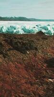 CGI global warming effect on glacier melting in Norway video