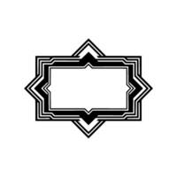 Geometric Deco Frame, Minimalist, Elegant Border - Outline - Vintage vector