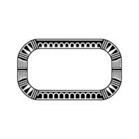 Geometric Deco Frame, Minimalist, Elegant Border, Clean - Pattern vector