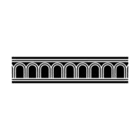 Art Deco Archway Border, Geometric, Elegant Line Art, Lineart vector