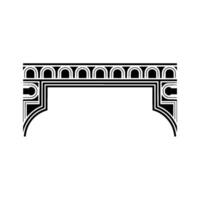 Art Deco Archway Ornament, Geometric, Minimalist Style, Line vector