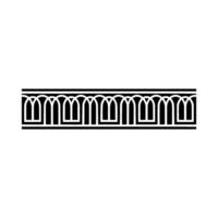 Geometric Deco Border, Elegant Line Art, Minimalist - Pattern vector