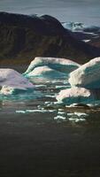 CGI ice icebergs in Greenland at summer video