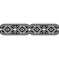 Elegant Black and White Decorative Border, Vintage Style - Ornament - Pattern vector