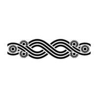 Elegant Swirl Border, Sun Motif, Decorative Element vector