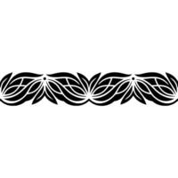 Intricate Black Leaf Border, Elegant Decorative Element vector