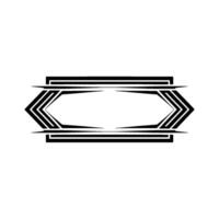 Geometric Deco Frame, Minimalist Element - Border vector
