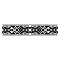 Intricate Black and White Border, Stylized Floral Motif vector