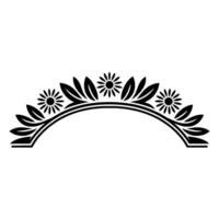 Stylized Floral Arch, Vintage Element vector